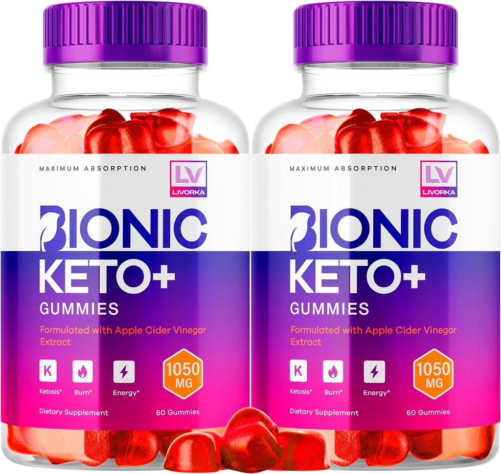 LIVORKA 2 Pack - Biyonik Keto ACV Gummies, Vionic Keto Plus, Biyonik Keto Plus Gummies, Biyonik Keto ACV 1050MG, 60 Gummies Per Şişe 60 Days