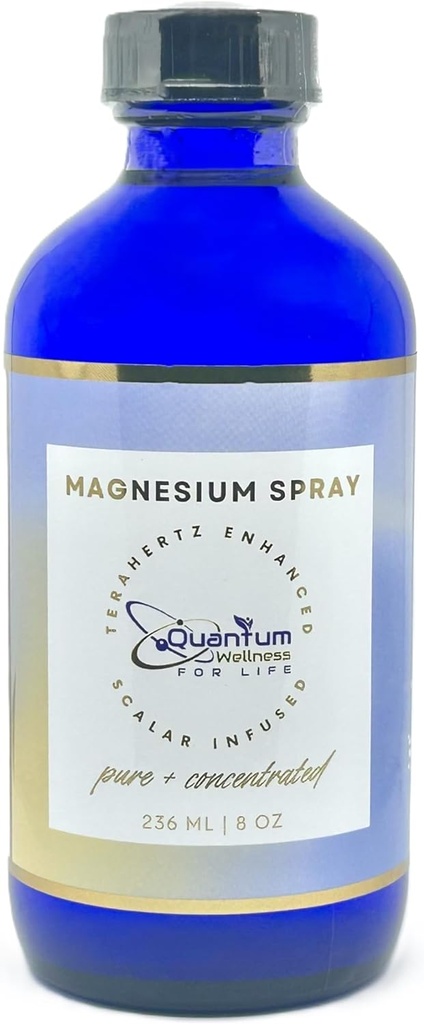 Magnezyum Sprey Refill, Scalar Energy Infüzyon, Pure ve Organik, ABD'de Made, Glass Ambalaj (8 oz Refill)