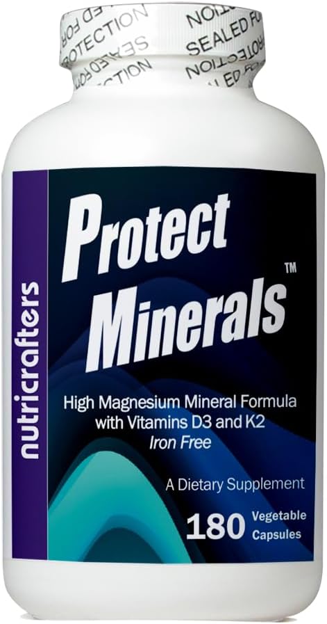 Mineralleri koruyun - Multi Mineral Formula - 180 Vejetaryen Capsules Bir Şişe - Yüksek Magnezyum - Demir Ücretsiz - Doğal Bütün Gün Enerji ve Gece Rejenerasyonu. (1)