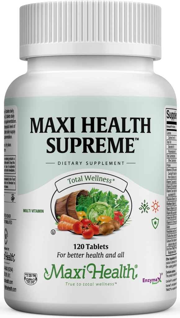 Multivitamin for Men & Women – Supreme High Potency Daily Multi with Minerals, CoQ10 & Antioxidants – Energy, Immune Support, Bone, Heart & Wellness – Vitamin A, C, D, E, B12, B6 & Biotin 120 Tablets