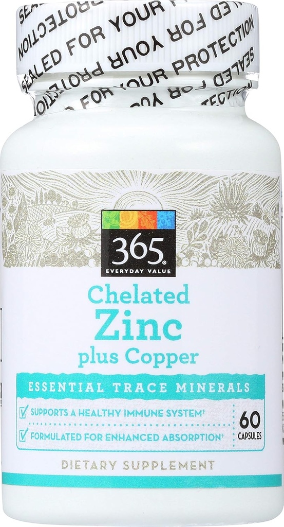 365 by Whole Foods Market, Chelated Bora artı Copper, 60 ct