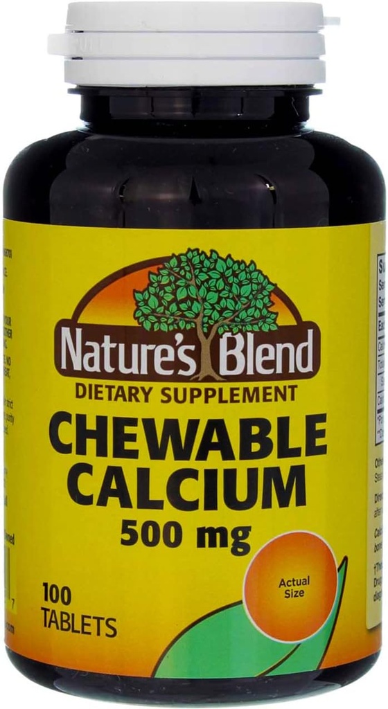 Μάσημα ασβεστίου 500 mg, 100 δισκία (πακέτο των 3)