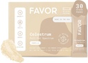 FAVOR Bovine Colostrum Stick Packs | Liposomal And Whole | Holistic Human Health | Travel | First Milking | Natural High IgG Toz | Etik Olarak ABD'de Yapıldı | Kolay To Mix [Vanilla]