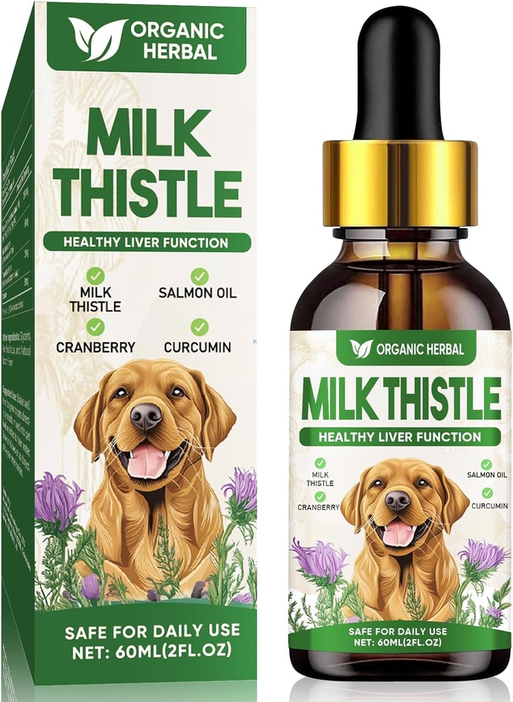 Köpekler için Süt Butle, Ekstra Güçlü Süt Butle Tamam, Pet Liver Health, Cleanse & Detox, Basitçe Yiyecek Ekle