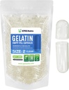 XPRS Nutra Size 2 Κενές κάψουλες - 1000 Cut Clear Empty Gelatin Κάψουλες - Χάπια DIY Καψάκιο Γέμισμα - Pure Bovine Pill Gel Caps for Do-It-Yourself Συμπληρώματα