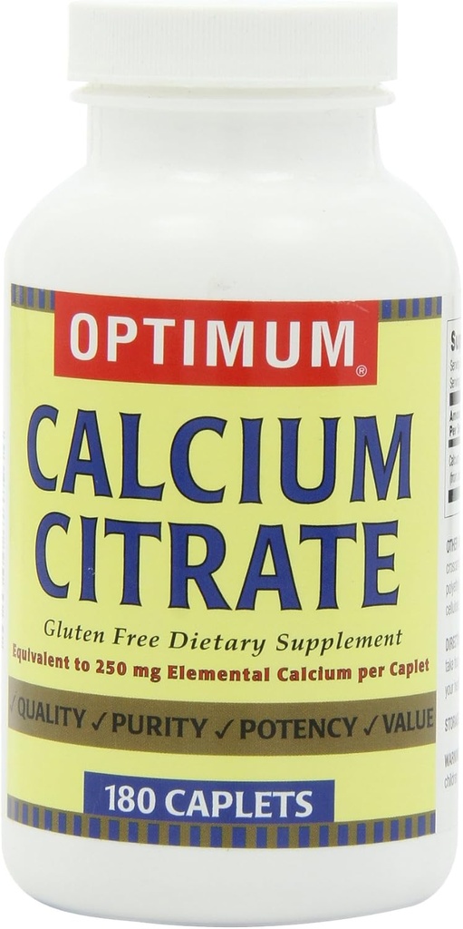 Optimum Kalsiyum Citrate, 180 Caplets
