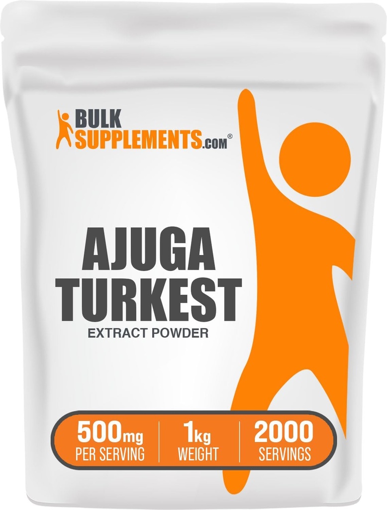 BulkSupplements.com Ajuga Turkest Extract Toz - Herbal Supplement, Ajuga Toz - Vegan & Gluten Free, 500 mg per Service, 1kg (2.2 lbs) (Paket of 1)