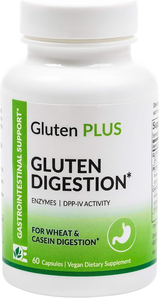 Gluten Digestive Enzyme - Digestive Support - Digesting Gluten için Tamam - Gut Health Support & Nutrient Aborpsiyon | Sayı 60