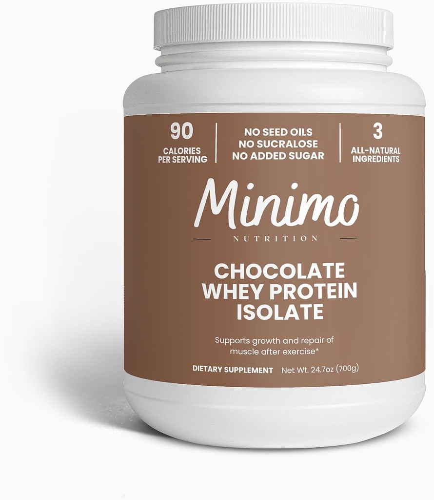 Whey Isolate Protein Toz, Sadece 3 Malzemeler, Whey proteini, No Tohum Yağları, Eklenmedi, No Sucralose, 1.51 lbs (1.54, Chocolate)
