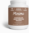 Whey Isolate Protein Powder, Μόνο 3 συστατικά, Whey Protein Isolate, Δεν σπορέλαια, Δεν Προστέθηκε Ζάχαρη, Δεν Σουκραλόζη, 1,51 lbs (1,54, Σοκολάτα)