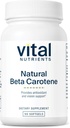 Vital Nutrients Natural Beta Carotene5.000IU | Precursor to Vitamin A | High-Dose Antioksi | Vizyon, Cilt ve Sağlık Desteği | Gluten, Süt, Soy Free | 90 Softgels