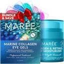 MAREE Eye Gels & Collagen Moisturizer Face Cream Bundle - Under Eye Gels for Puffy Eyes and Dark Circles, Anti Aging Face Cream with Hydrating Effect - Θαλάσσιο Κολλαγόνο & Υαλουρονικό Οξύ, Reτινόλη