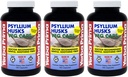 Yerba Prima Psyllium Husks Veg Caps - 180 Kont ( 3) - Vegan, Non-GMO, Gluten Free, Colon Cleanser, Daily Fiber Supplement for Gut Health & Regularityity