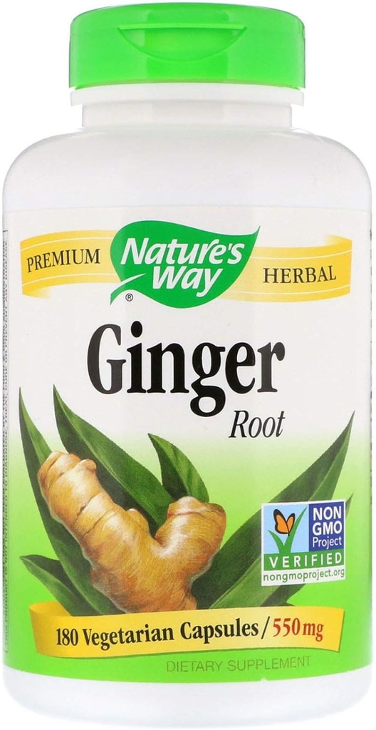 Οδός Φύσης Ginger Root 550 mg, Κάψουλες 180ea