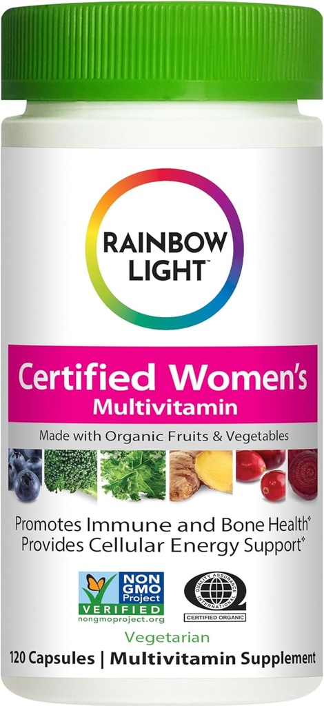 Rainbow Light sertifikalı Kadınlar Multivitamin, Multivitamin Supplement, 120 Caps (Pack May Vary)