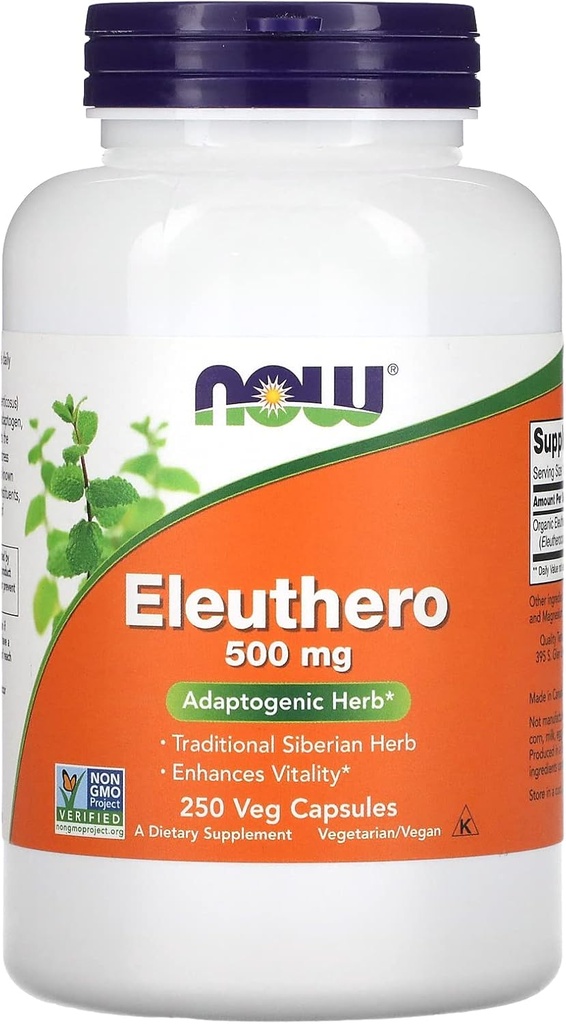 Eleuthero 500 mg Now Foods 250 Caps