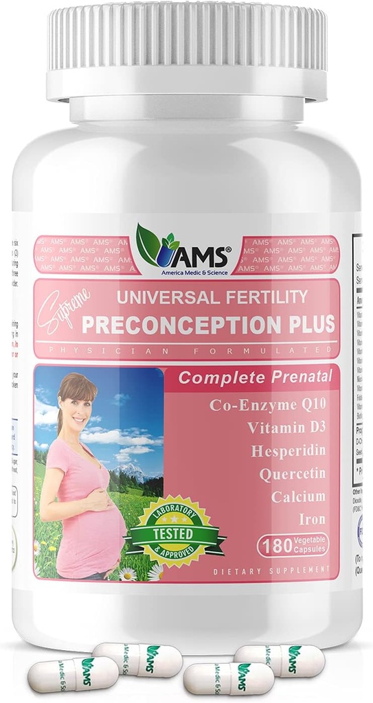 Αμερική Medic & Science Preconception Plus (180 κάψουλες) Conception and Fertility Supplement 