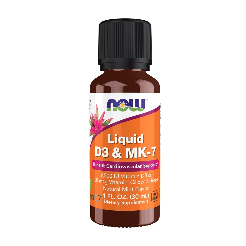 Şimdiye kadar Gıdalar Tamamlıyor, Sıvı D-3 & MK-7, 2.500 IU Vitamin D-3 & 100 mcg C-2 5 damla başına, 1-Ounce
