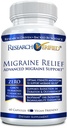 Araştırma Onaylanmış Migraine Relief - Dual Action Supplement - Şiddetlilığı ve süresini azaltır, Denge Hormonları - Ginger ve Ginko Biloba- 60 Capsules - 60 Capsules - 1 Ay Supply