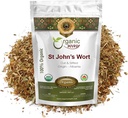 Organik Way St. John's Wort Cut & Sifted (Hypericum perforatum) - Herbal Tea | Avrupa Wild-Harvest | Organik, Kosher & USDA Sertifikalı | Vegan, GMO & Gluten Free | Origin - Alba (1/4LBS / 4Oz)