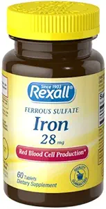Rexall Ferrous Sulfate Iron 28 Mg - Δισκία, 60 Ct