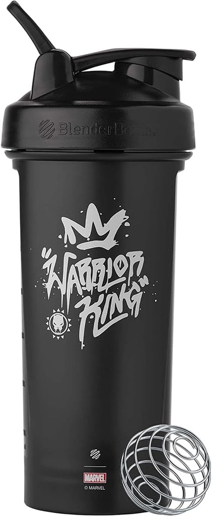 BlenderBottle Marvel Classic V2 Shaker Şişe Protein Shakes ve Pre Workout, 28-Ounce, Savaşçı King
