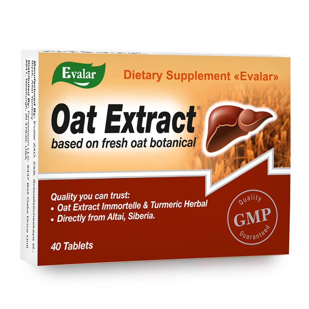 Evalar Oat Extract Immortelle Turmeric Herbs Ovesol Sibirya 40 Tabs