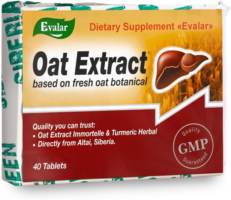 Evalar Oat Extract Immortelle Turmeric Herbs Ovesol Sibirya 40 Tabs