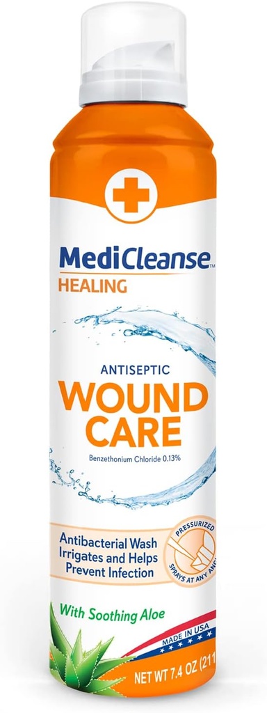 İlk Yardım Antiseptic Yara Bakımı, Enfeksiyonu Önleme, Heal Cuts, Yararlı ve Minor Burns, 7.4 oz. Sprey Can - Made in USA