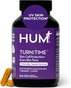 HUM γυρίστε πίσω χρόνο Turmeric συμπλήρωμα για την νεανική εμφάνιση υποστήριξη του δέρματος με εκχύλισμα πράσινου τσαγιού, λουτεΐνη & πολυφαινόλες, φροντίδα του δέρματος γήρανσης & κολλαγόνου Κάψουλες υποστήριξης για ακόμη και τον τόνο, 60 κάψουλες Vegan