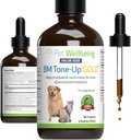 Pet Wellness BM Tone-Up Gold for Dogs & Cats - Sağlıklı Digestive Function, Solid Stools, Normal Bowel Hareketleri, Bayberry - Veterinarian-Formated Herbal Supplement 4 oz (118 ml)