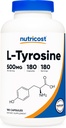 Nutricost L-Tyrosine 500 mg, 180 Capsules - Gluten Free & Non-GMO