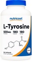 Nutricost L-Tyrosine 500 mg, 180 Capsules - Gluten Free & Non-GMO