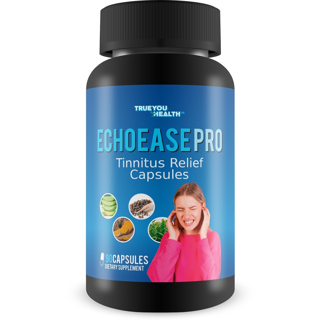 Pro EchoEase εμβοές Relief Κάψουλες - Best Echo Ευκολία μας για εμβοές - Εμβοές & Ωταρική Φόρμουλα Υποστήριξης - Φυσικές εμβοές Θεραπεία - βοτανική εμβοές Βοήθεια - Αυτί Ringing Remedy