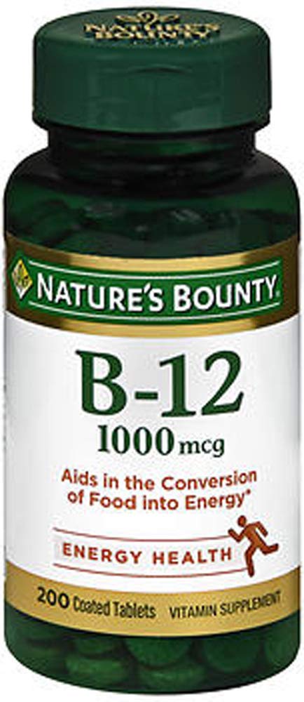 Nature's Bounty Vitamin B-12 Tablets - 200 Count Bottle (2 Pack)