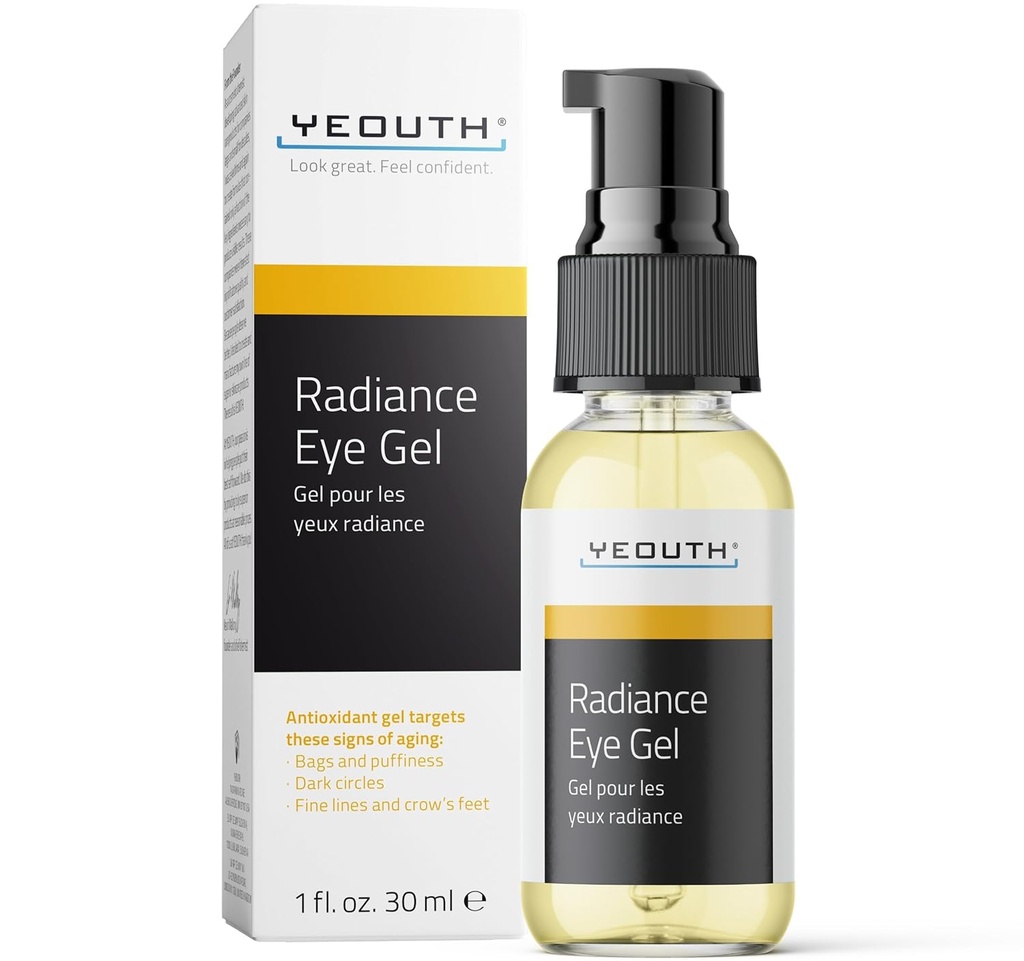 YEOUTH Under Eye Gel, Hyaluronic Acid, Skin Care Targets The Görünümü Puffiness, Dark Circles & Under Eye Bag, Revitaling Hydrating Skincare 1oz