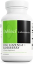 DAVINCI Labs Zinc Lozenge + Elderberry - Συμπλήρωμα για την υποστήριξη του ανοσοποιητικού συστήματος, Υγιεινού Πνεύμονα & Λαρύγγι Ιστοί* - με βιταμίνη D3, ψευδάργυρος, Elderberry & More - Λεμόνι Γεύση - 60 Lozenges