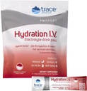 Trace Minerals | Hydration I.V. Electrolytes Toz Paketleri | Full Spectrum Recovery Mineral Mix for Rapid Rehidr, Natural Energy and Muscle Stamina | Strawberry Coconut | 16 Seyahat Paketleri