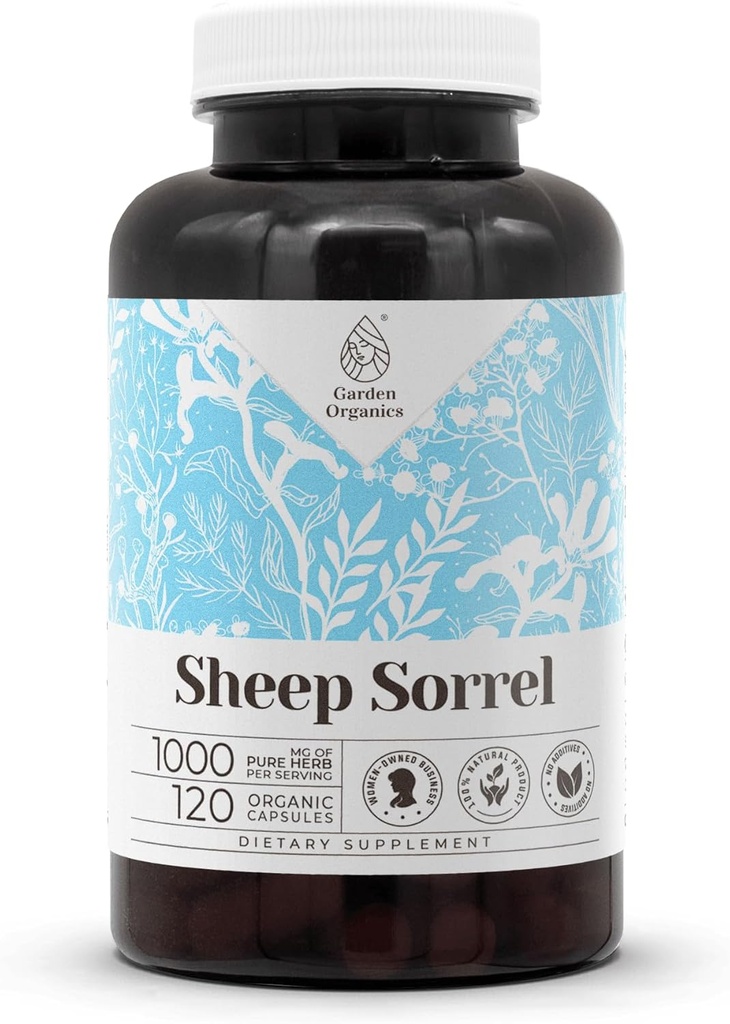 Koyun Sorrel 120 Capsules | High-Potency Herbal Diyeter Supplements | Sebze Kapsülleri ve Koyun Sorrel (Rumex Acetosella) Kuru Herb (120 Kont)