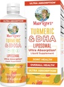 MaryRuth Organics | Liposomal Turmeric & DHA | Curcumin | Ginger Root Oil | Algal DHA & Vitamin E | Cognitive Function | Mood Support | Joint Health | Liquid Supplement | 15.22 oz