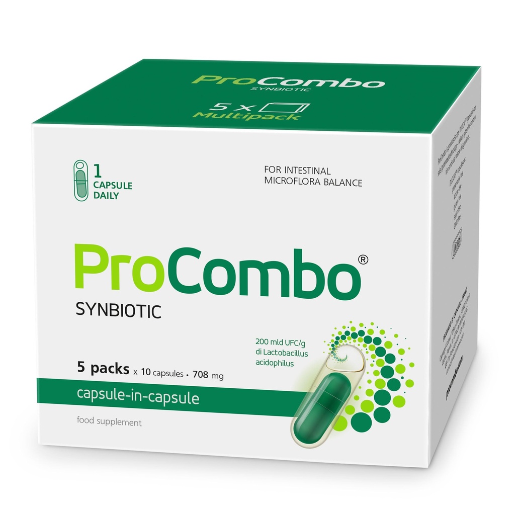 Akıllı sinbiyotik, İyi Bakterilerin hedefli teslimiyle. Hızlı Sonuçlar için Double Capsule ve Sıvı Formula. 1 Capsule per Day (Pack of 5)