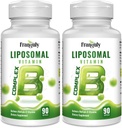 Liposomal B Kompleksi Yüksek Apsiyon B Vitaminleri ile Choline Inositol B1, B2, B3, B5, B6, Biotin, Folate, Melat B12- Immune, Enerji, Beyin ve Kalp Desteği 180 Softgels