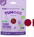 Tumeez Organik Lollipops For Upset Stomach Relief, Diversity Pack Perfect for Indigestion, Heartburn and More While Tasting Great, Grape & Apple Flavors, 28 Countpe