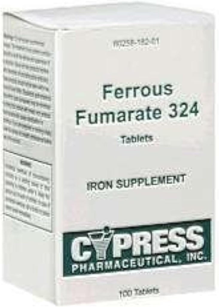 Cypress Pharmaceutical Ferrous Fumarate 324 Tablet, Boxed, 100ct
