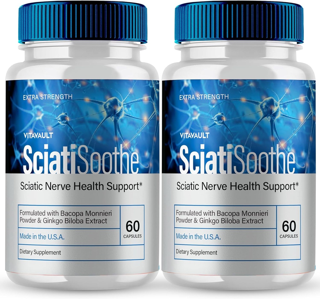 SciatiSoothe For Sciatica Capsules, Sciati Soothe Nerve Health Support, SciatiSoothe Supplement Advanced Formula, Nerve Support Pills - maksimum Güçlü - SciatiSoothe Yorumları (2 Paket)