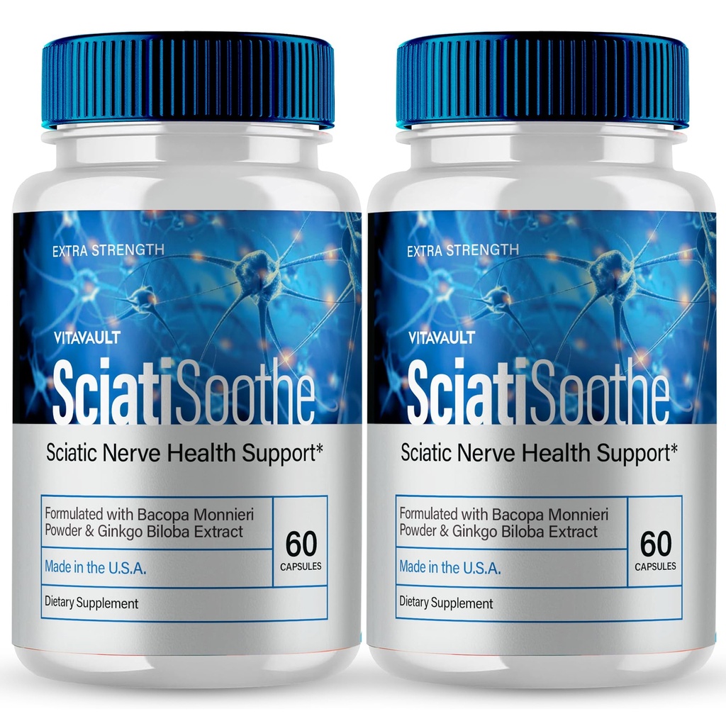 SciatiSoothe For Sciatica Capsules, Sciati Soothe Nerve Health Support, SciatiSoothe Supplement Advanced Formula, Nerve Support Pills - maksimum Güçlü - SciatiSoothe Yorumları (2 Paket)
