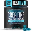 Κρεατίνη HCL 3000mg ανά υπηρεσία - Βατόμουρο Γεύση - Vegan Gummies (90 Count (Pack of 1), Βατόμουρο)