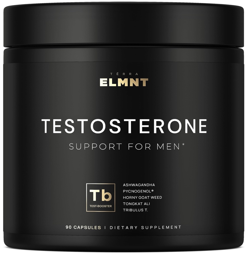 8X Strength w. Ashwagandha, Tongkat Ali, Pycnogenol, Tribulus - Erkekler için Total T testosteron Supplement for Men Enhancing Libido Test ATM + Muscle Builder Pills
