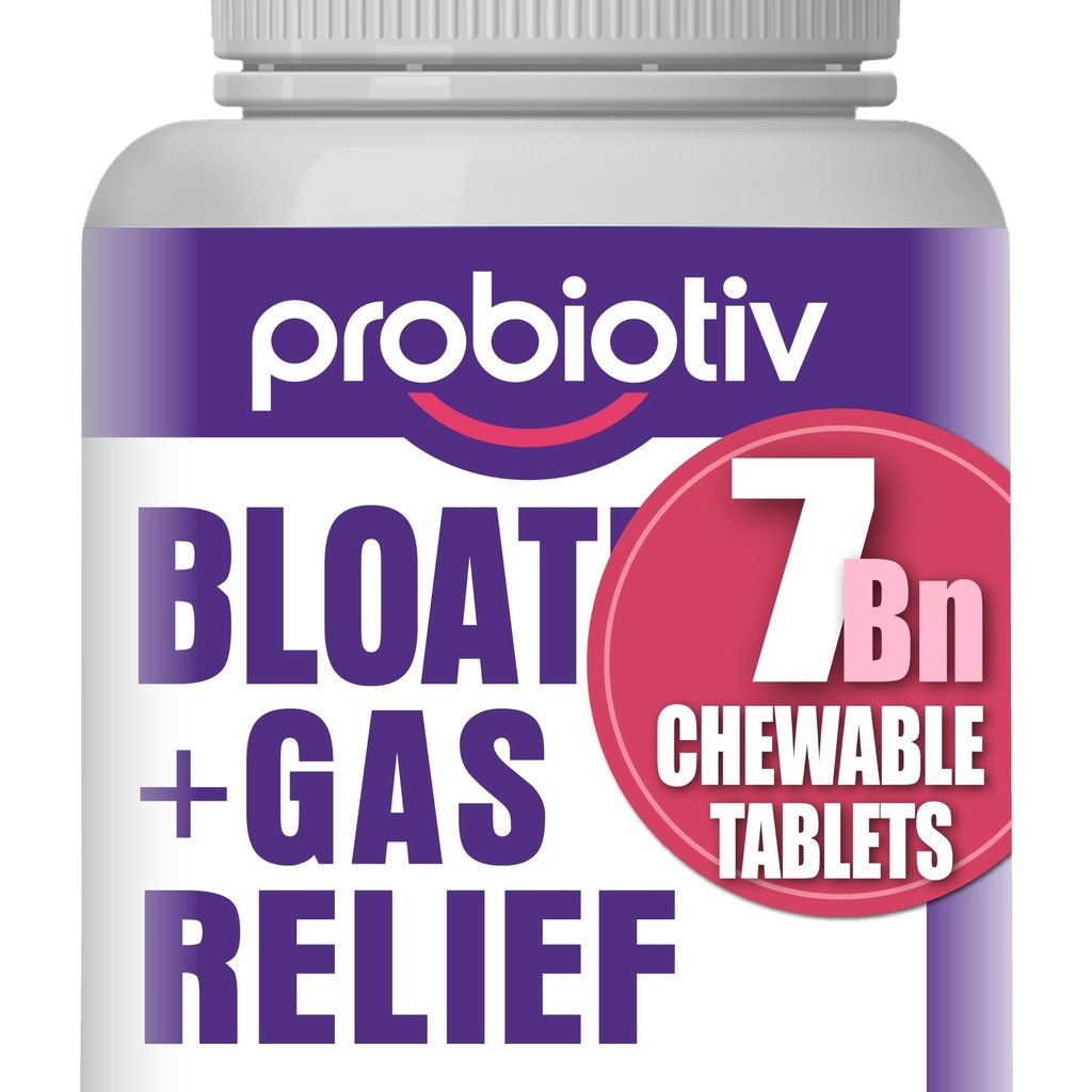 Gas & Bloating Support for Women and Men 7 Milyar CFU – Chewable Probiyotiks & Lactobacillus Reuteri, Daily Digestive Enzymes for Occasional Bloating, Gut Comfort & Digestive Health