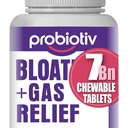 Gas & Bloating Support for Women and Men 7 Milyar CFU – Chewable Probiyotiks & Lactobacillus Reuteri, Daily Digestive Enzymes for Occasional Bloating, Gut Comfort & Digestive Health